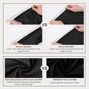 VENTE FLASH Nouveau design Leggings en <span class=keywords><strong>cuir</strong></span> <span class=keywords><strong>taille</strong></span> haute sculptant le ventre pour l'hiver Noir pour femmes et body sculptant à manches longues en <span class=keywords><strong>cuir</strong></span> - Product Image 5