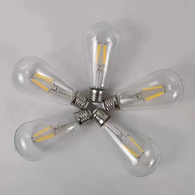 Edison Retro Nguồn Ánh Sáng E27 Tiết Kiệm Năng Lượng Đèn Vít 4W 6W 8W LED Rõ Ràng Glass Chiếu Sáng Trang Trí Ánh Sáng Bóng Đèn