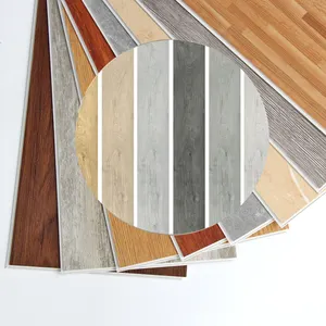 लक्जरी असली लकड़ी डिजाइन आसान नज़र क्लिक कठोर कोर Vinyl छठे वेतन आयोग फर्श निविड़ अंधकार टाइल्स