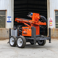 Plateforme de forage de puits d'eau portable sur roues, hydraulique, entièrement automatique, avec pompe à boue