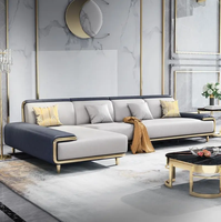 Ensemble de canapés en tissu moderne nordique, meubles confortables et luxueux pour salon