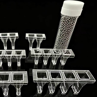 Cuvettes de coagulation jetables en plastique PS pour laboratoire, compatibles URIT Precil et STAGO, transparentes, stérilisées EO, OEM