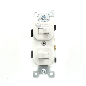 15A 120V Bosslyn US Standard appareils ménagers unipolaire Double interrupteur à bascule - Product Image 4