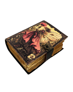Printed Fairy Leather Journal Handmade Grimoire Book of Shadows <b>with</b> <b>Lock</b> Mystical Witchcraft hardcover Spell <b>Diary</b> - Product Image 4