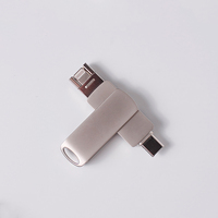 Clé USB 3.0 128 Go Haute Vitesse 4 en 1 avec Emballage Boîte Métallique
