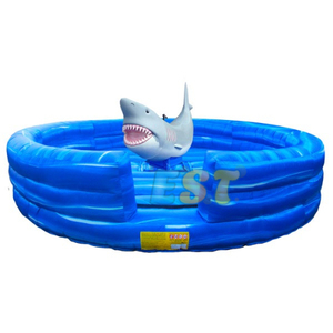 Juego de entretenimiento personalizado inflable rodeo tiburón martillo tema inflable tiburón mecánico montar a caballo a la venta - Product Image 2