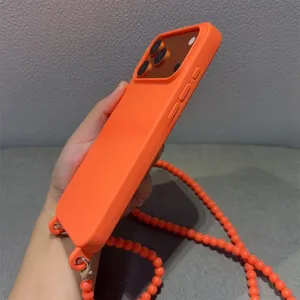 <span class=keywords><strong>Coque</strong></span> en silicone liquide <span class=keywords><strong>avec</strong></span> <span class=keywords><strong>cordon</strong></span> perlé et lanière bandoulière pour <span class=keywords><strong>iPhone</strong></span> 18 17 16 Pro 15 14 <span class=keywords><strong>13</strong></span> 11 Pro Max 12 Mini - Product Image 4