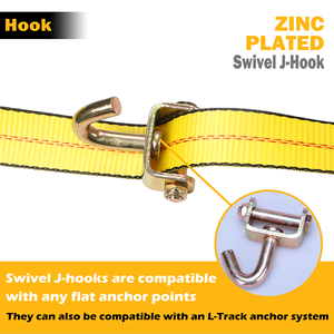 Sangle de fixation de <span class=keywords><strong>roue</strong></span> de voiture de 2 pouces, robuste, avec trois blocs antidérapants en caoutchouc, crochet en J pivotant, sangle de fixation à cliquet pour <span class=keywords><strong>roue</strong></span> - Product Image 2