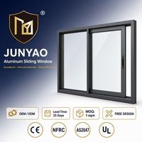 Ventana Abatible de Aluminio con Rotura de Puente Térmico, Certificación CE NFRC AS2047, Doble Acristalamiento PA66, para Proyectos de Casas y Villas (OEM/ODM)