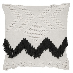 Boho <b>Throw</b> Pillow Covers 18x18 Hand Woven Farmhouse Pillows Cover & Cushion Covers Direct From Factory At Cheapest. - Product Image 1