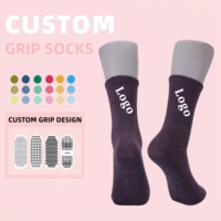 Service OEM/ODM, chaussettes de yoga professionnelles respirantes et confortables pour la pratique du Bikram Yoga, avec une bonne adhérence