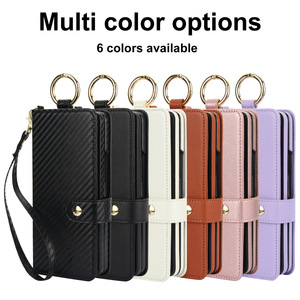 Slim Fit <span class=keywords><strong>S</strong></span> porte-stylo anneau sangle portefeuille fente pour carte fermoir à pression étui de protection complet pour Samsung <span class=keywords><strong>Z</strong></span> pli 7 6 5 <span class=keywords><strong>4</strong></span> 3 - Product Image 6