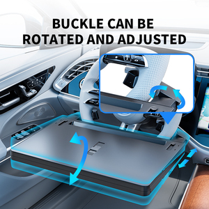 Portable Car Food Tray Universal Steering Wheel Desk for Drivers Road Trips with Foldable Design Laptop <b>Stand</b> Cup Holder - Product Image 5