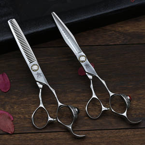 Albers 6 pouces Vente en gros de haute qualité VG10 Acier 63-64HRC Dureté Amincissement Ciseaux de coiffure Ciseaux de coupe de cheveux Fournitures de salon de coiffure - Product Image 4