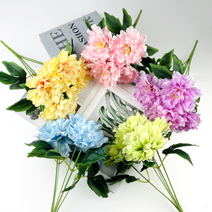 <b>Artificial</b> <b>Peony</b> Bouquet 5-Head 39cm Wedding Home Decor Floral Arrangement - Product Image 1