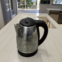 Bouilloire électrique de 1,8 L en acier inoxydable 304 de qualité alimentaire, bouilloire électrique portable avec ébullition rapide de l'eau