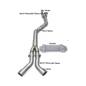 COC 3.5-3.0 inches Mid pipe For BMW M3 M4 G80 G82 G8X 3.0T 2021-2023 Stainless Steel Car Exhaust Mid pipe Large pipe diameter