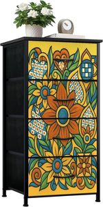 Tocador Floral de <span class=keywords><strong>Talavera</strong></span> mexicana para dormitorio, 4 cajones, organizador de almacenamiento de flores ornamentales, muebles de dormitorio, decoración del hogar en Stock - Product Image 2