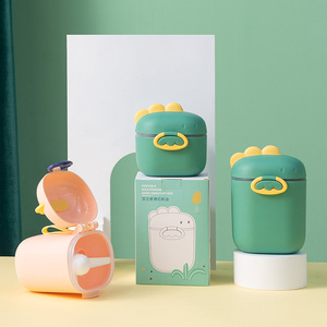 Boîte à lait en poudre portable à double compartiment, sans BPA, en matériau PP, pour bébé de 0 à 12 mois, conteneur de stockage pour l'alimentation en voyage - Product Image 1