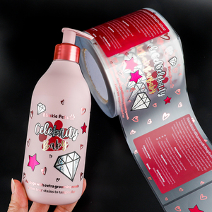 Tùy Chỉnh Sang Trọng Không Thấm Nước Dính Trong Suốt Bopp Lá Vàng In Biểu Tượng Rõ Ràng Gói Nhãn Dán Nhãn Cho Vật Nuôi Gel Tắm Chai - Product Image 1