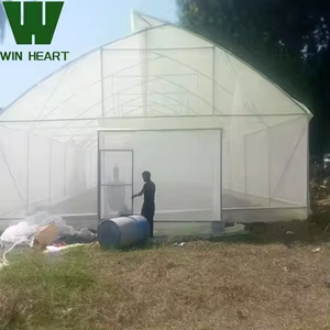 Grande serre agricole pour tomates Tunnel haut à travée unique avec cadre en acier galvanisé Matériau de film PE à faible coût - Product Image 4