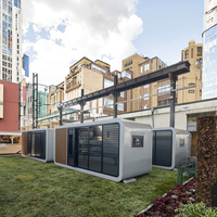 Maisons Mobiles à Capsules en Acier Commerciales Modernes Préfabriquées Installation Rapide Chambre à Coucher Salle de Bains Hôtel Maison Extérieure Solution Appartement