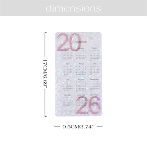 Hongbo meilleure vente étanche holographique A6 2026 <span class=keywords><strong>calendrier</strong></span> tableau de bord pour classeurs budgétaires comme insert à feuilles mobiles pour cadeau organisateur - Product Image 3