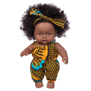 Vente en gros de poupées africaines noires bouclées de haute qualité de 8 pouces poupées Reborn en vinyle pour filles jouets pour bébés à habiller - Product Image 4