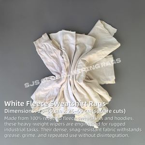 Paños de Algodón Blanco de Alta Absorción, Paños de Felpa Blancos Industriales para Limpieza - Product Image 2