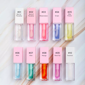Fai il tuo trucco di marca personalizzare il Logo idratante olio per labbra cosmetici Private Label 37 colori rimpolpanti olio per labbra biologico - Product Image 3