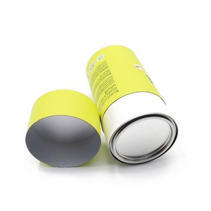 Tube en carton kraft 100 % biodégradable pour poudre de collagène, protéines et matcha, avec couvercle métallique, emballage alimentaire, contenant pour poudre - Product Image 5