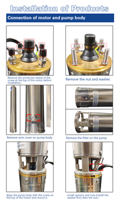 Pompe à eau submersible multi-étages en acier inoxydable haute pression <span class=keywords><strong>Aquavita</strong></span> OEM personnalisée, haute efficacité, faible bruit - Product Image 3
