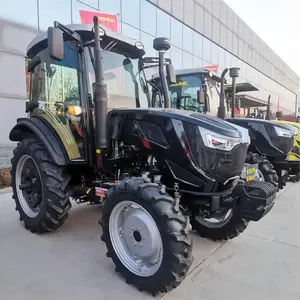 Chinês 4WD 45hp 60hp 90hp Roda Tratores agrícolas com tratores agricolas ploughingtartor traktor trator 4WD preço para venda