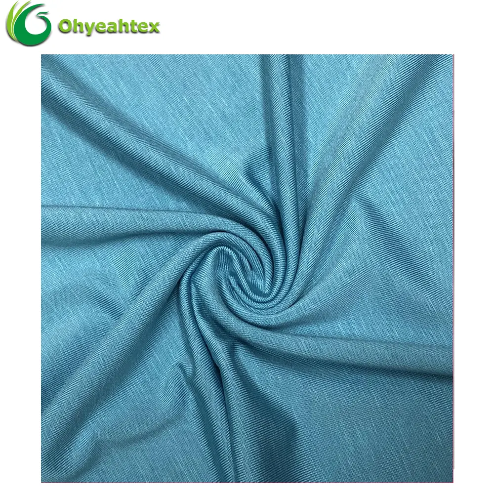 Orgânica 4 Way Stretch Rayon 95% Viscose 5% Elastano Öko-Tex Standard 100 Raiom Viscose Tecido Liso Para O Vestido