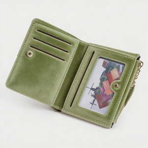 <span class=keywords><strong>Portafoglio</strong></span> da <span class=keywords><strong>Donna</strong></span> in Vera Pelle Scamosciata <span class=keywords><strong>Verde</strong></span>, Moda Casual, con Campioni Gratuiti e Supporto OEM/ODM - Product Image 3