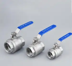 DIN3202-M6 1000 psi الخيوط 2 قطعة ارتفاع ضغط الفولاذ صمام كروي فولاذي لولبة داخلية الحنفية انبوب ماء التبديل صمام