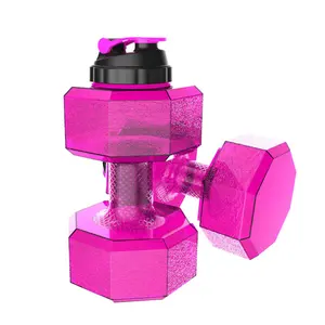 Bouteilles d'eau <span class=keywords><strong>Madou</strong></span> 2,2L Gym sans BPA en forme d'haltère colorées demi-gallon lave-vaisselle et eau bouillante sans danger pour le camping - Product Image 1