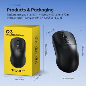 T-WOLF Q3 2.4G Quang Không Dây Bt Có Thể Sạc Lại Chuột Không Dây Chuột Di Động Giao Diện <span class=keywords><strong>USB</strong></span> 4 Nút 1200Dpi PC Máy Tính - Product Image 6