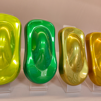 Peinture en poudre électrostatique verte à effet chrome super brillant pour profilés métalliques en aluminium, meubles de bateau et revêtement plastique