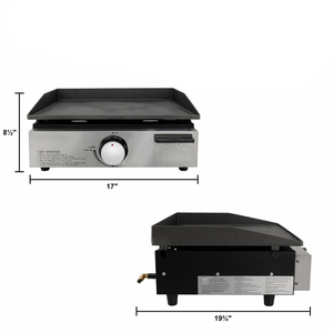 <span class=keywords><strong>Plaque</strong></span> <span class=keywords><strong>de</strong></span> <span class=keywords><strong>cuisson</strong></span> au gaz à un brûleur <span class=keywords><strong>de</strong></span> 17 pouces, barbecue au gaz portable, combo <span class=keywords><strong>plaque</strong></span> <span class=keywords><strong>de</strong></span> <span class=keywords><strong>cuisson</strong></span> avec <span class=keywords><strong>plaque</strong></span> chauffante et grill - Product Image 3