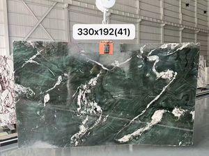 Table à manger en quartz vert <span class=keywords><strong>Versace</strong></span>, marbre vert, pierre naturelle du Brésil pour salon et salle à manger - Product Image 1