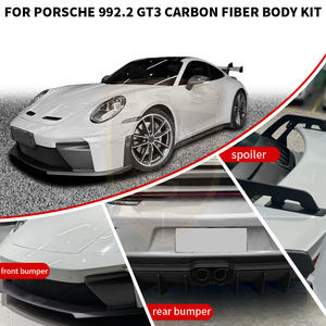 Kit carrosserie de haute qualité en fibre de carbone sèche style GT3 pour Porsche 911 992 : pare-chocs avant et arrière, jupes latérales, capot - Product Image 2