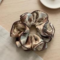 Nouvelle coiffe coréenne vintage en tissu, élégante, personnalisée, en satin, élastique, faite à la main, pour femme, usage quotidien décontracté