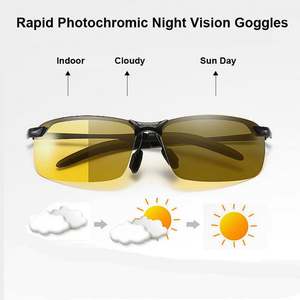 Lunettes de soleil polarisées photochromiques pour hommes et femmes avec logo personnalisé, verres à changement de couleur, élégantes, pour la conduite et la vision nocturne - Product Image 4