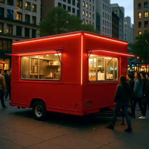 Camion <span class=keywords><strong>de</strong></span> restauration rapide carré personnalisé avec <span class=keywords><strong>station</strong></span> <span class=keywords><strong>de</strong></span> bar mobile pour la restauration Hamburger Pizza Snack pour restaurants <span class=keywords><strong>de</strong></span> rue Services <span class=keywords><strong>de</strong></span> puces - Product Image 1