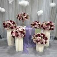 Boules de fleurs artificielles en mousse pour arrangements floraux, roses blanches et bleues, hortensias, centre de table de mariage