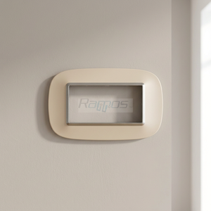 BTICINO for HB4804SA 4P Satin Silver Axolute Series Elliptical <b>Door</b> Plates New Stock From Italy - Product Image 3