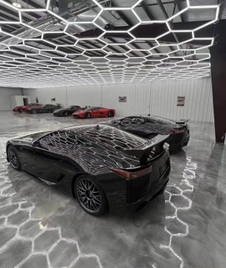 Spot LED hexagonal 6500K pour voiture détaillant couleur blanc froid caractéristique étanche pour atelier et salle d'exposition de voiture - Product Image 1