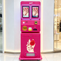 Écran tactile publicitaire haut de gamme AIT, caméra à détection de mouvement grande capacité, impression 3D d'art sur ongles, distributeur automatique