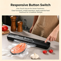 Machine de mise sous vide domestique à forte aspiration, scelleuse électrique automatique pour la conservation des aliments, pour une utilisation en cuisine, sans BPA, scellage hermétique